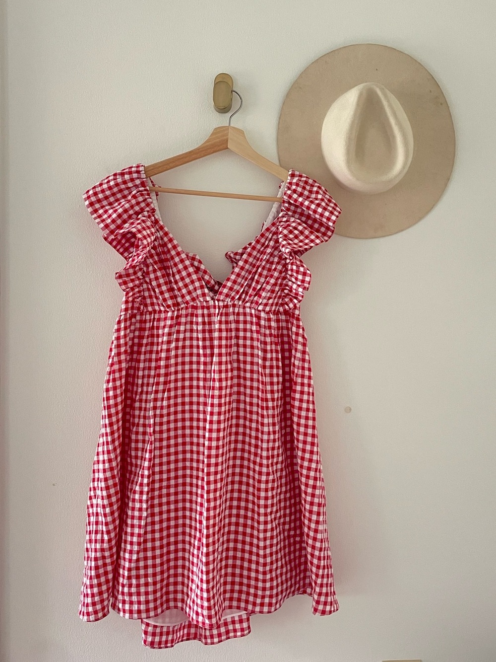 Storia Red and White Gingham Dress